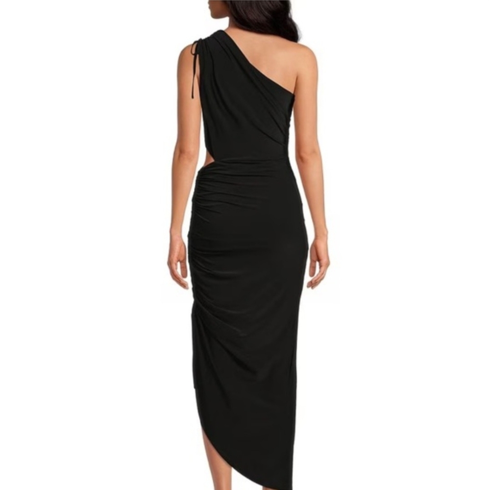 Gianni Bini Black One-Shoulder Ruched Maxi Dress - Picture 2 of 6